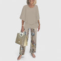 Angela | Damen Bedrucktes Zweiteiler Hosen Set