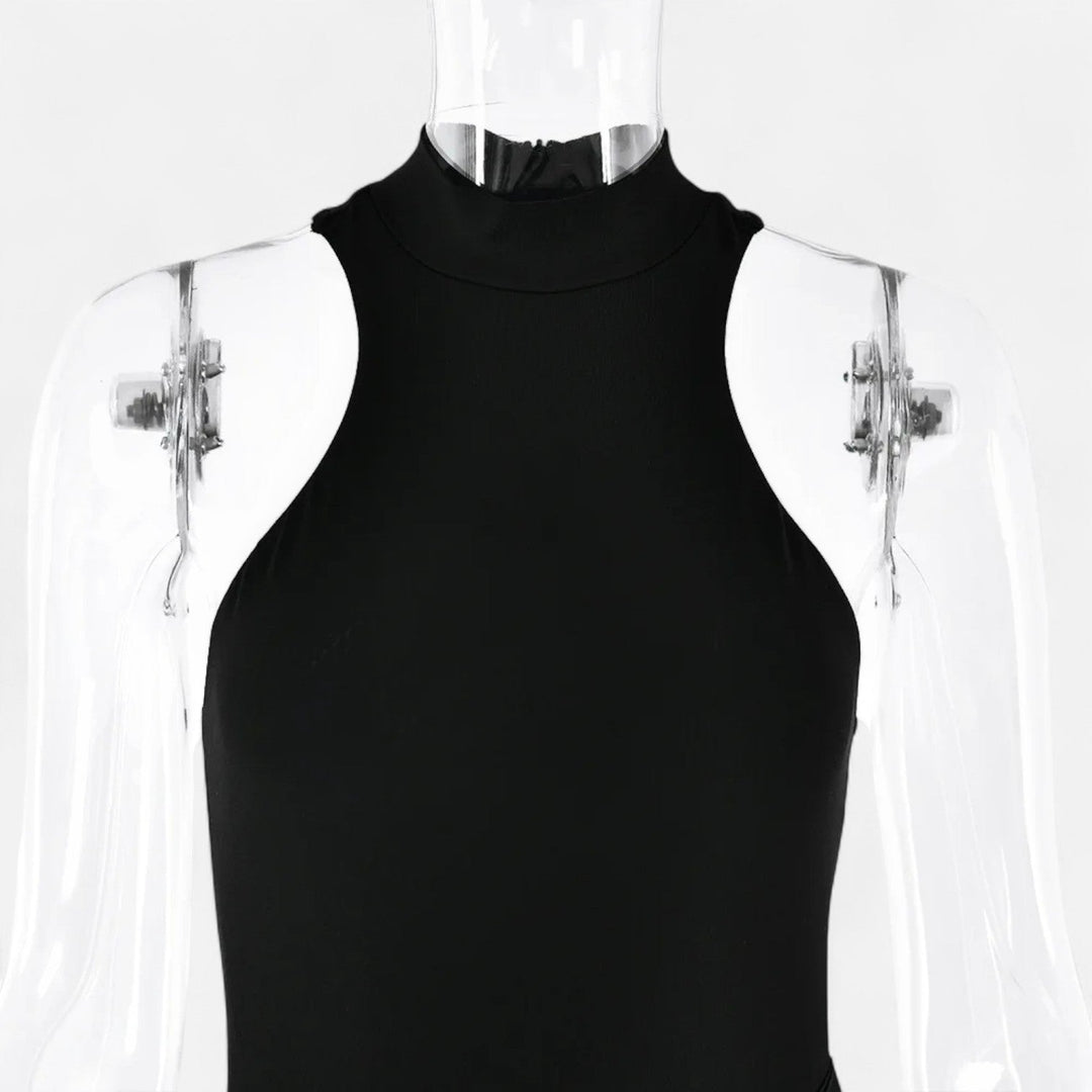 Kerstin | Damen Maxikleid mit Cut-Out und Neckholder