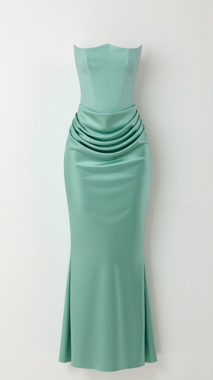 Maria | Damen Säulen Maxi Kleid für Hochzeitsgäste