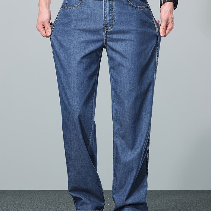 Herren Relaxed Straight-Leg Jeans mit Komfortschnitt