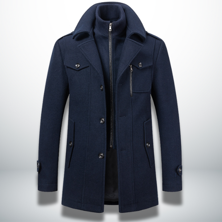 Felix | Herren Smart-Casual Mantel mit Knopfverschluss