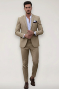 Jürgen | Herren Frühlings Formeller Slim-Fit Zweiteiliger Anzug