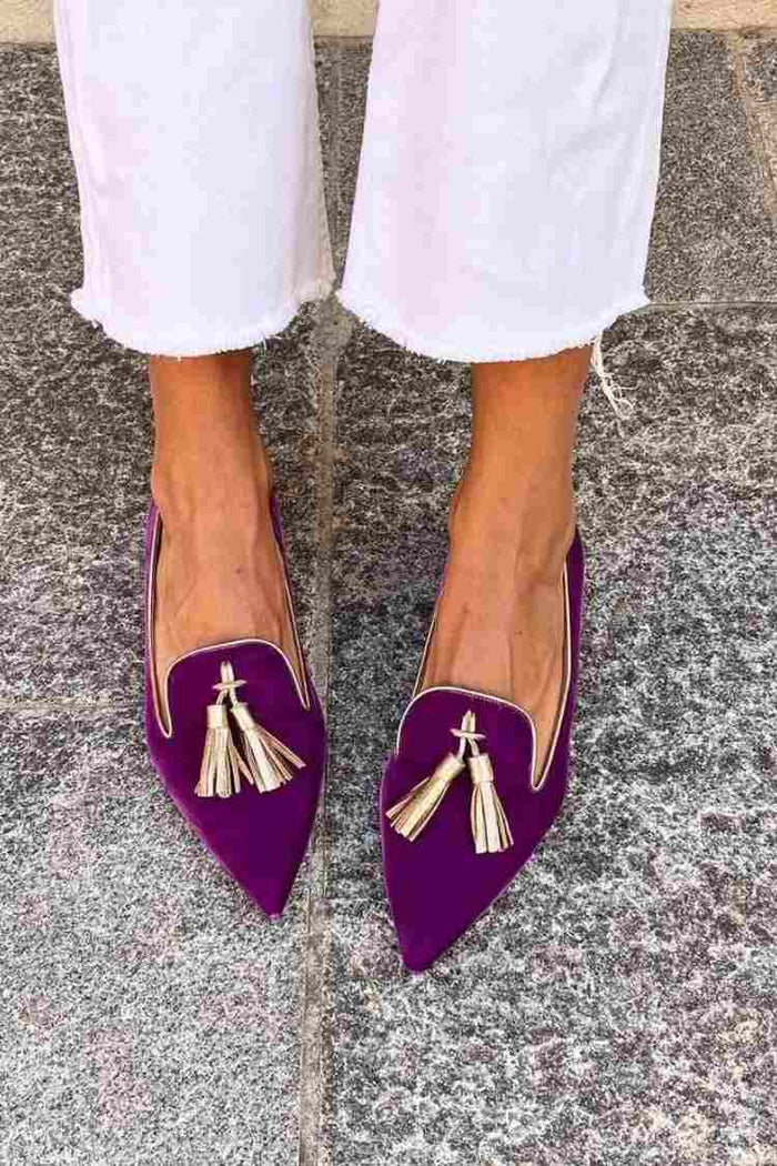 Damen Spitze Loafer mit Quaste für Alltag und Büro