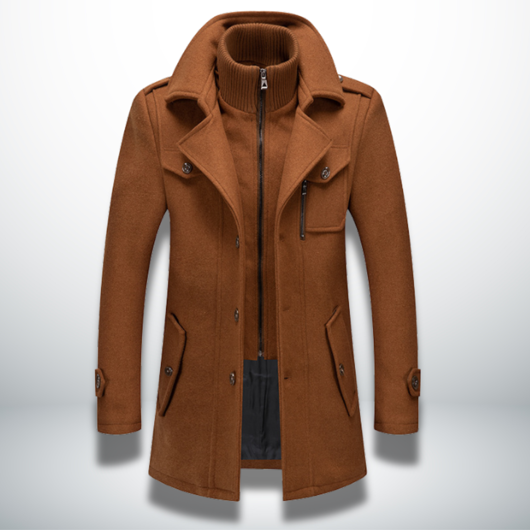 Felix | Herren Smart-Casual Mantel mit Knopfverschluss