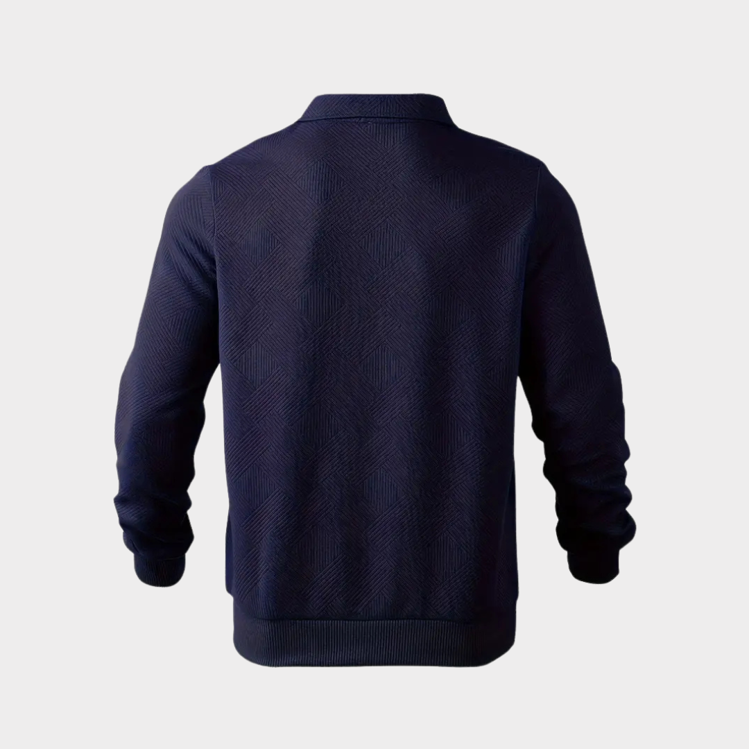 Alexander | Herren Pullover mit halbem Reißverschluss Freizeitshirt