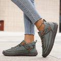 Andrea | Damen Lässige Schnürplattform-Sneaker