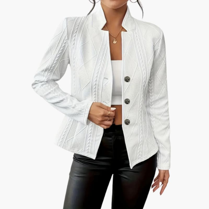 Damen Blazer mit Reverskragen und Knopfverschluss