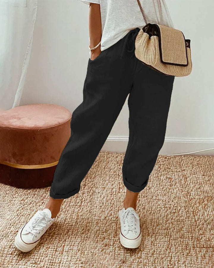 Helga | Stilvolle Freizeit-Leinenhose