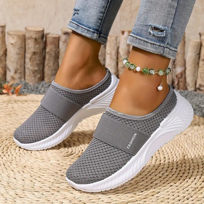 Damen Slip-On Mesh Sneaker mit Klettverschluss