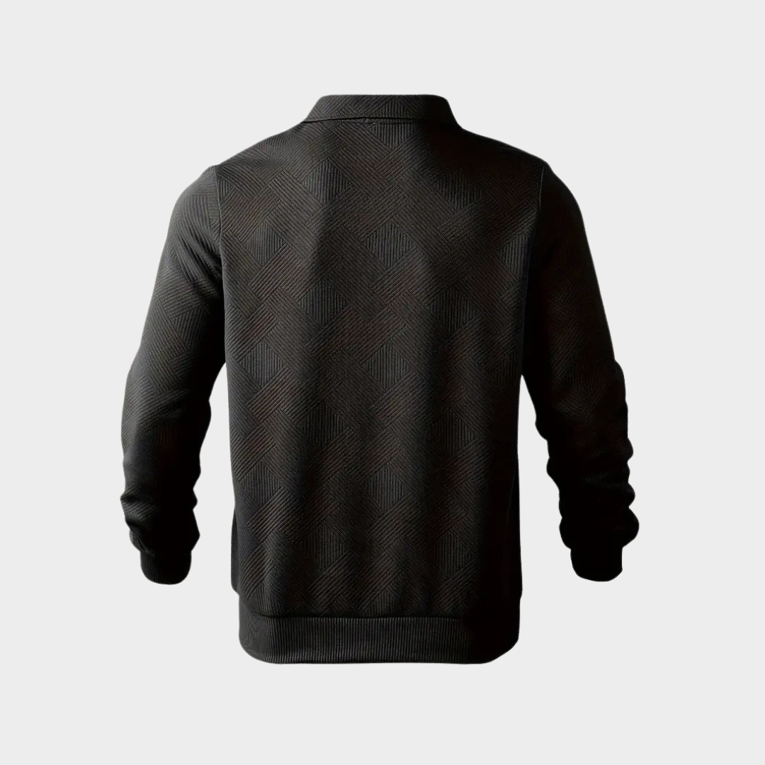 Alexander | Herren Pullover mit halbem Reißverschluss Freizeitshirt