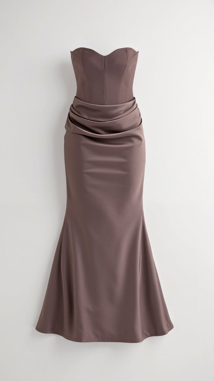 Maria | Damen Säulen Maxi Kleid für Hochzeitsgäste