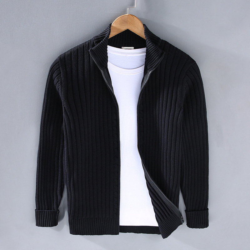 Paul | Herren Freizeit Strickcardigan mit Reißverschluss