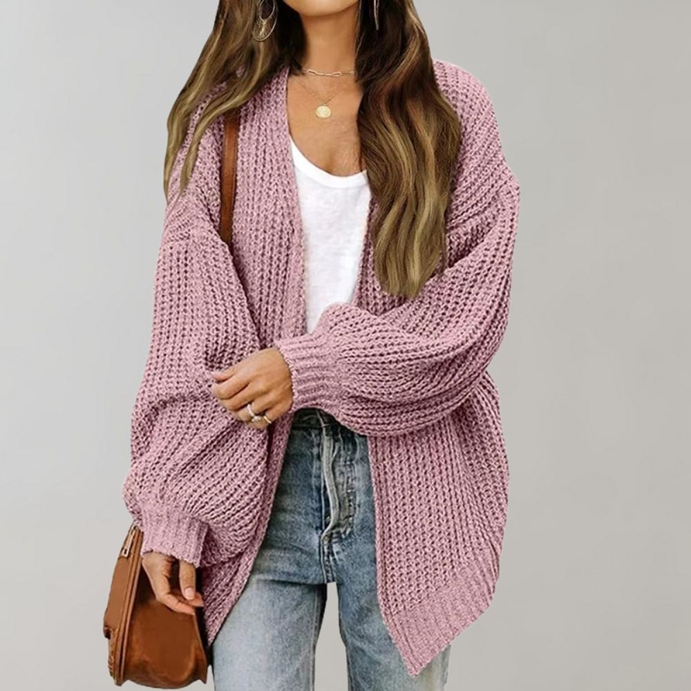 Elsa | Damen Freizeit-Strickjacke mit offener Vorderseite