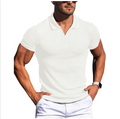 Udo | Herren Gerippt Schmale Passform Polo-Shirt