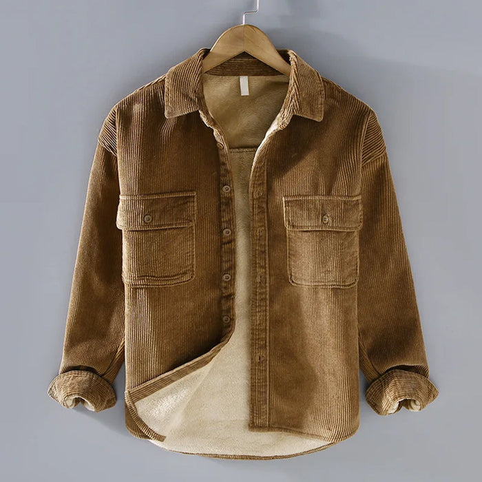Peter | Herren warme Cordjacke mit Knopfleiste