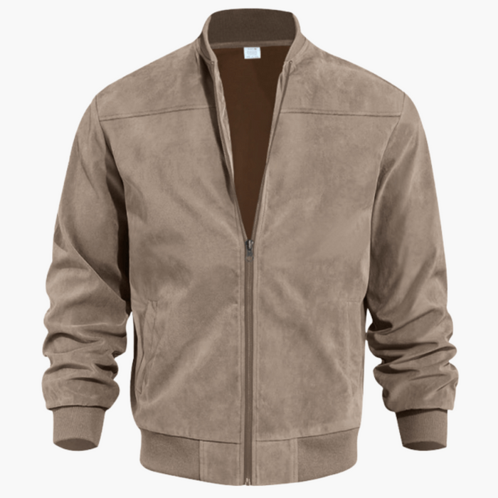Elias | Herren Wildleder Bomber Lässige Zipper Übergangsjacke