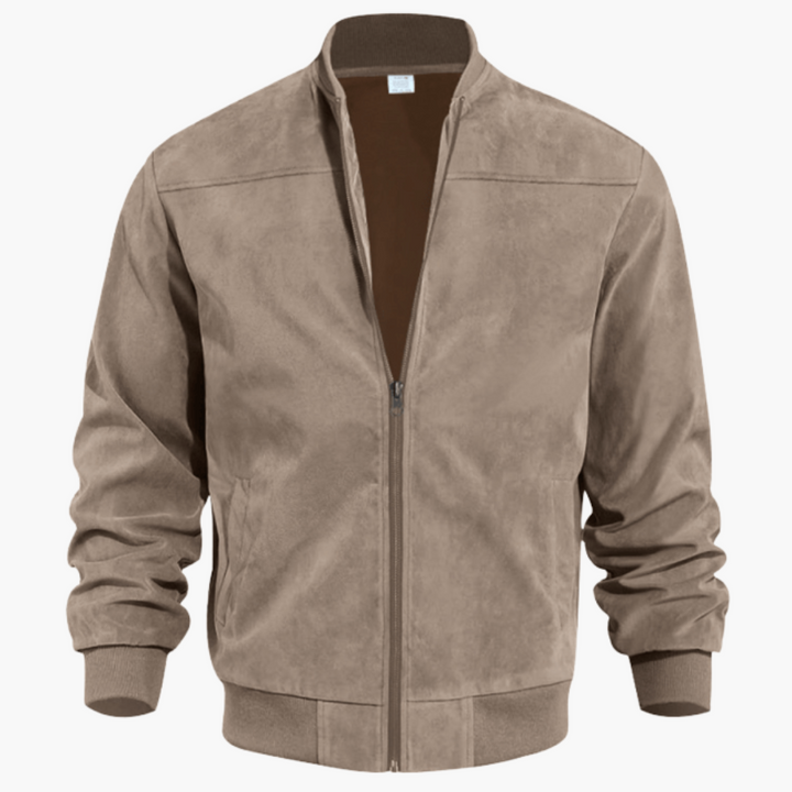 Elias | Herren Wildleder Bomber Lässige Zipper Übergangsjacke
