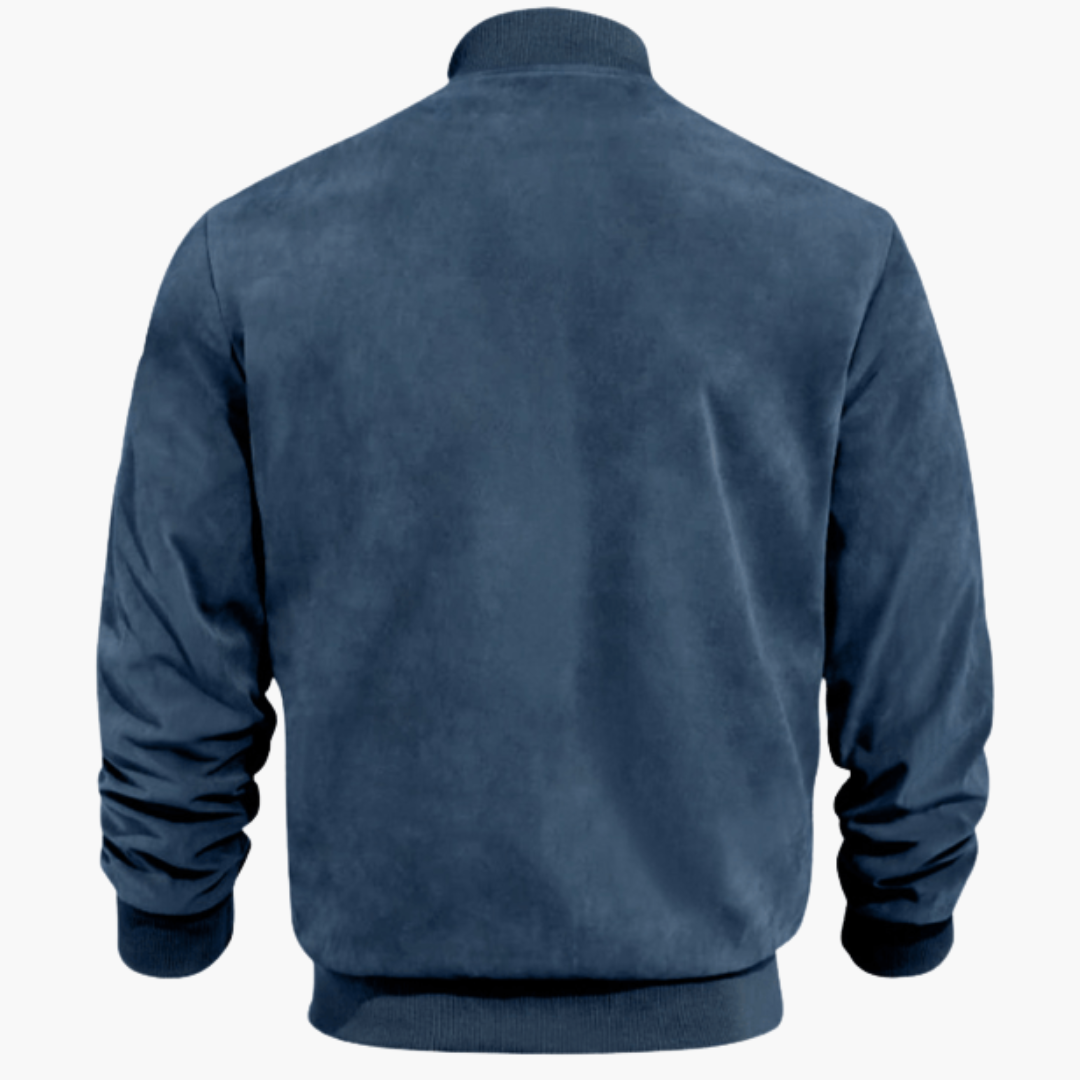 Elias | Herren Wildleder Bomber Lässige Zipper Übergangsjacke