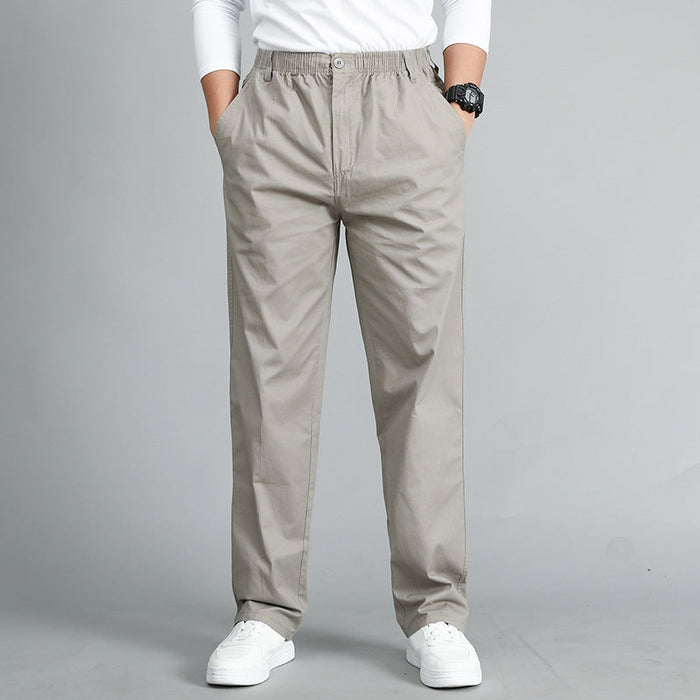 Herren Chinos mit elastischem Bund und geradem Schnitt