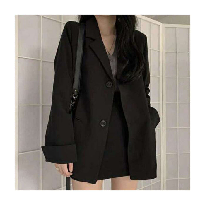 Damen Oversized Blazer mit Zwei-Knopf-Verschluss
