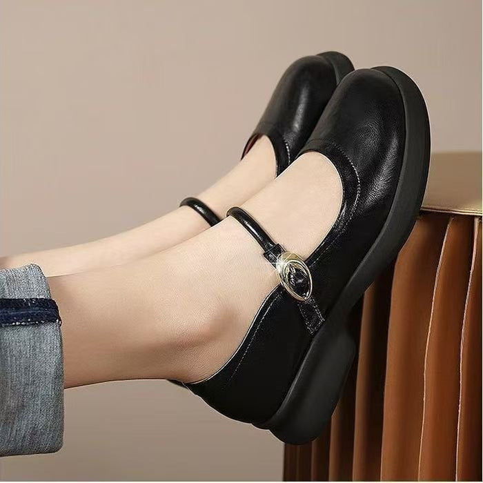 Damen Mary Jane Schuhe mit Riemchen und Schnalle