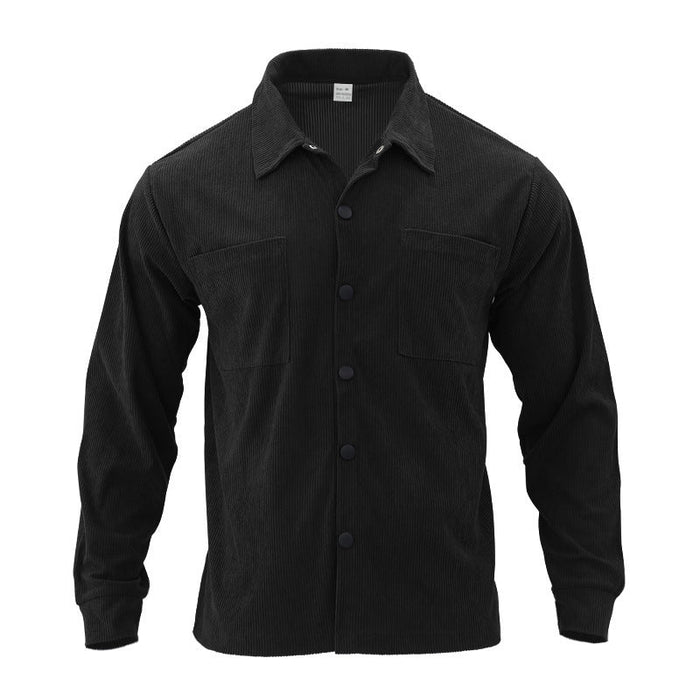 Herren Cordjacke mit Druckknopfleiste und Brusttaschen
