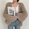 Carmen | Damen Freizeit-Strickjacke mit grobem Strick und offener Vorderseite