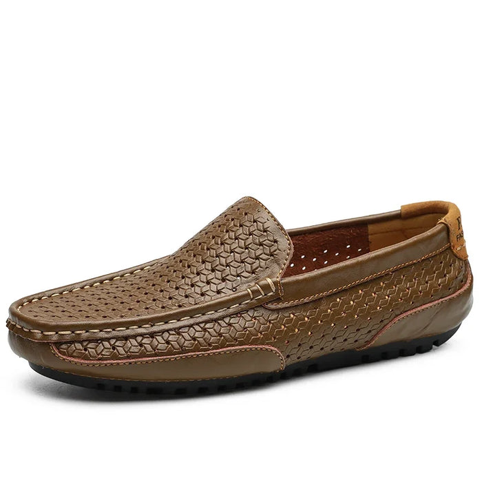 Herren Loafer mit Flechtoptik und Rutschfester Sohle