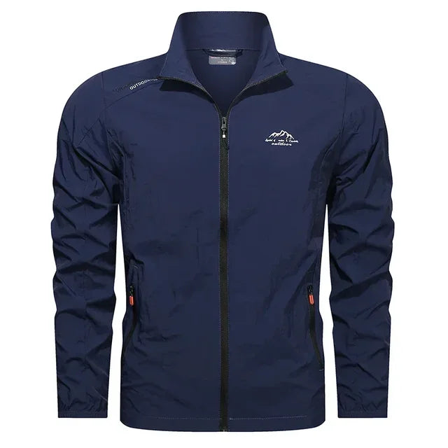 Herren Leichte Windjacke mit Reißverschluss für Outdoor