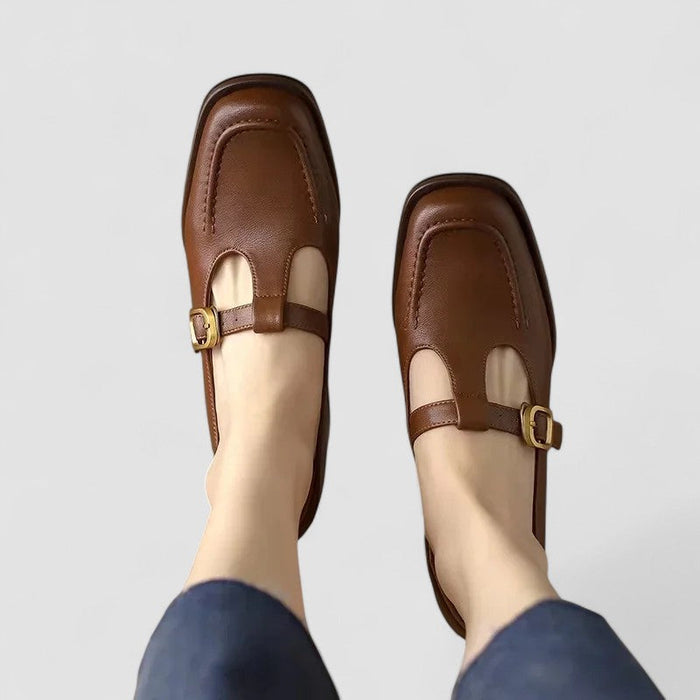 Damen Orthopädische Mary Jane Schuhe mit T-Riemen