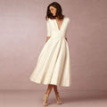 Bettina | Damen Elegantes Fließendes Midi Kleid