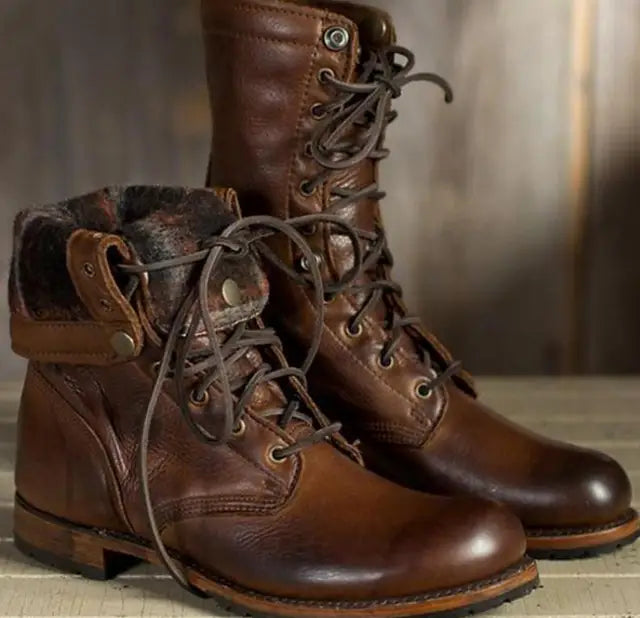 Herren Schnürstiefel mit Warmfutter und Profilsohle