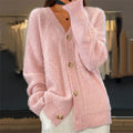 Claudia | Damen Gemütliche Strickjacke mit langen Ärmeln