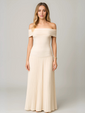 Jana | Damen Falten Maxi Kleid für Hochzeitsgäste