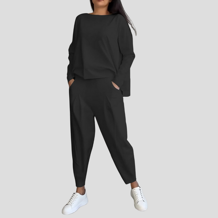 Damen Zweiteiler mit Langarmoberteil und Jogginghose