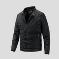 Herren-Steppjacke mit Reißverschluss und Stehkragen