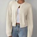 Bettina | Damen Frühlings Cardigan Mit Kragen Und Knöpfen