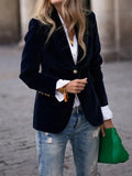 Sabina | Damen Klassischer Blazer mit Ein-Knopf-Verschluss
