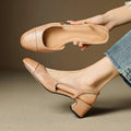 Leonie | Damen Echtleder Slingback-Pumps mit Mandelspitze