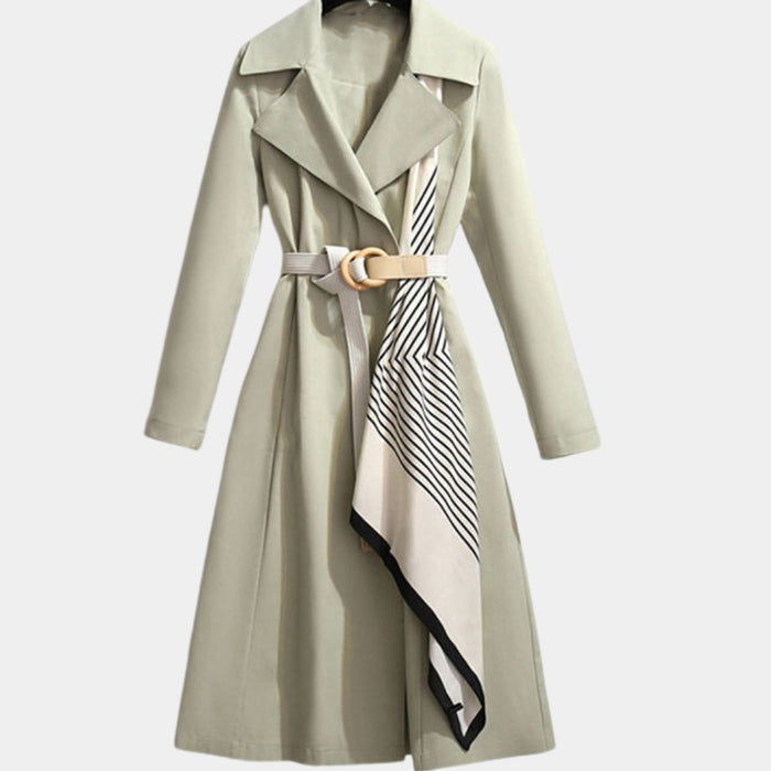 Damen Trenchcoat mit Umlegekragen und verstellbarem Gürtel