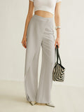 Johanna | Damen High-Waist Asymmetrische Wide Leg Pants mit Wickelfront