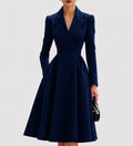 Nora | Damen Mantelkleid tailliert geschnitten elegante Formal Dresses Midi