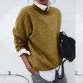 Annika | Damen Oversized Rundhals Kaschmir-Blend Pullover Sweater