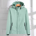 Hannah | Damen Wasserdichte Regenjacke mit Abnehmbarer Kapuze Verstellbarer Passform