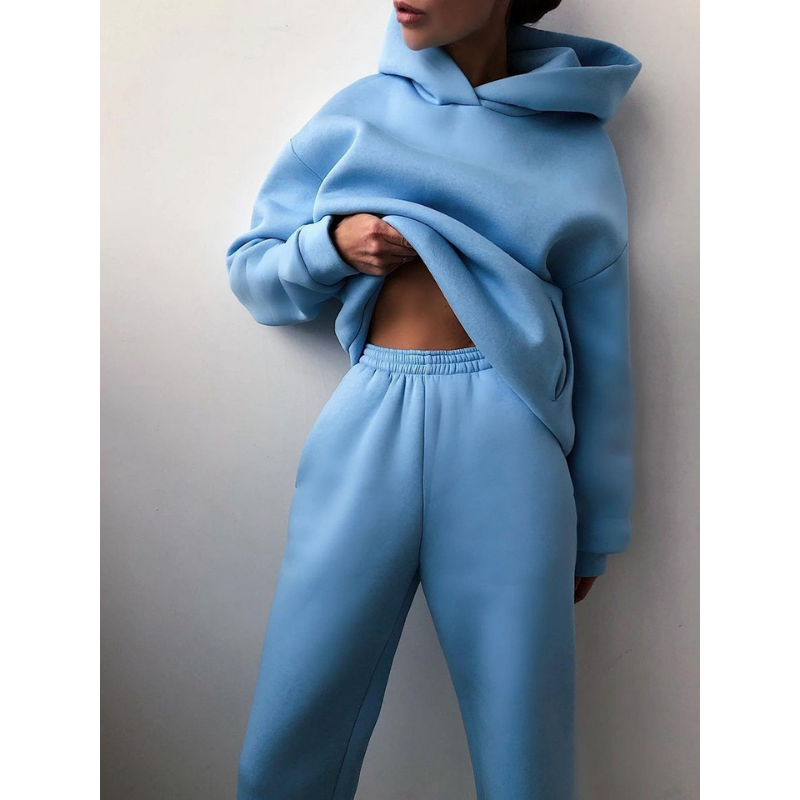 Doris | Damen Streetstyle Hoodie- und Jogginghose-Set