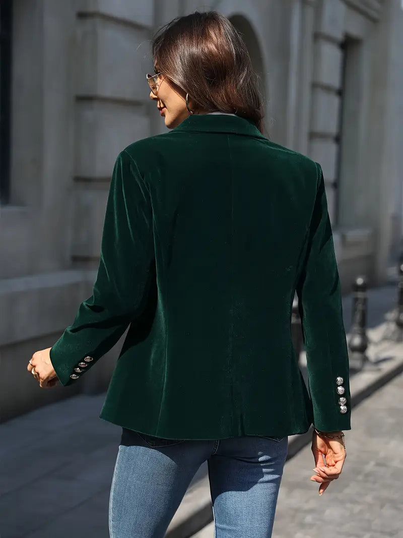 Sabina | Damen Klassischer Blazer mit Ein-Knopf-Verschluss