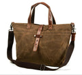 Moritz | Gewachste Canvas Tote Bag mit Lederdetails wasserfest robust