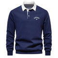 Sebastian | Herren Langarm-Polo Pullover Strick Kontrastkragen Tailored Fit