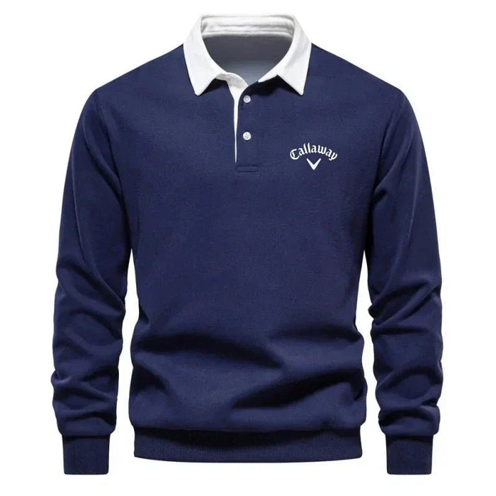 Sebastian | Herren Langarm-Polo Pullover Strick Kontrastkragen Tailored Fit