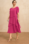 Emilia | Damen Weiches Klassisches Chiffon Kleid